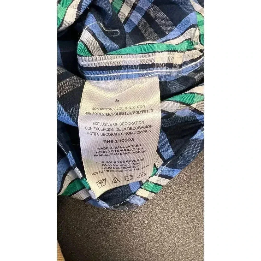 NWT Kids Headquarters Boys‎ Blue Khaki Button Up Shirt Pants Set 2 Piece Size 5